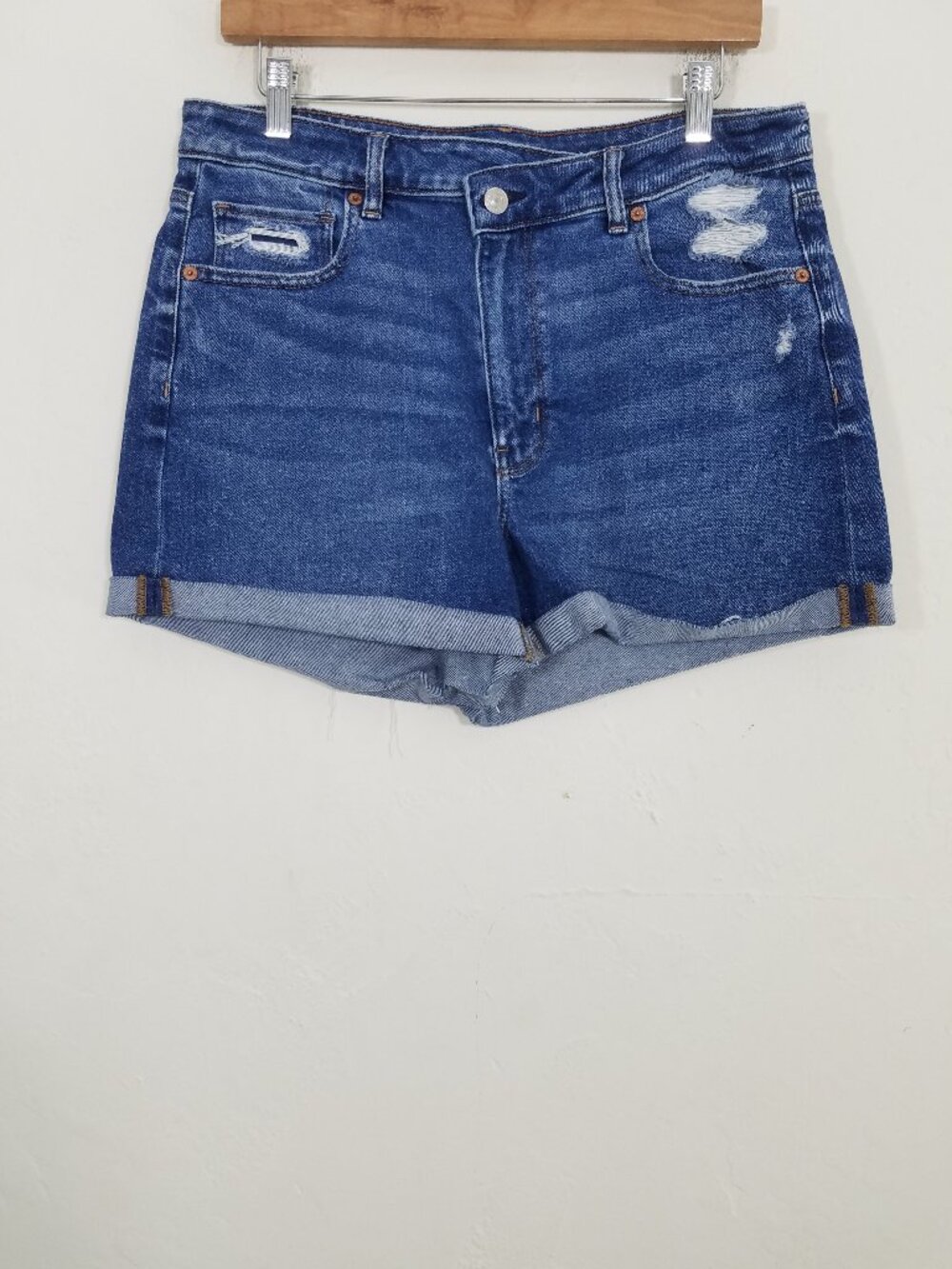 American Eagle Mom Short Stretch Jean Blue Size 12